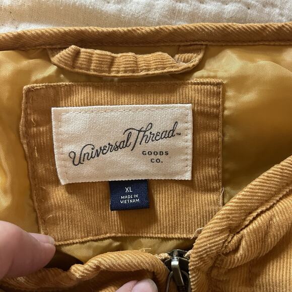 Universal Thread Women’s Quilted Corduroy Jacket XL Golden Mustard Layers Warm - Picture 4 of 13